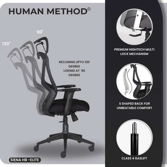 SIENA ELITE ERGONOMIC HIGH BACK REVOLVING OFFICE CHAIR