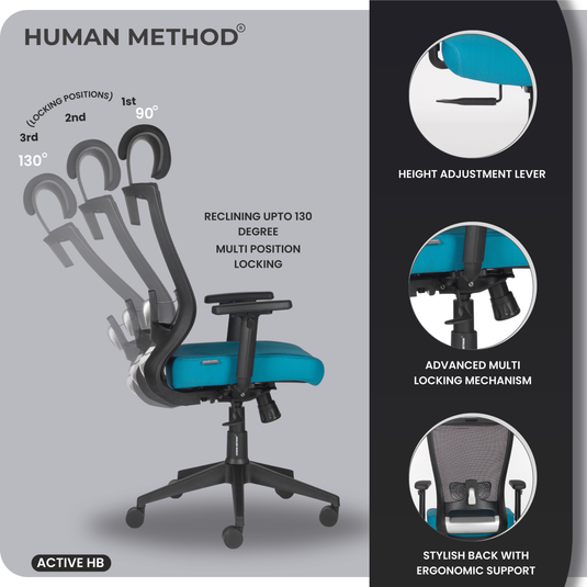 ACTIVE PREMIUM ERGONOMIC HIGH BACK REVOLVING OFFICE CHAIR